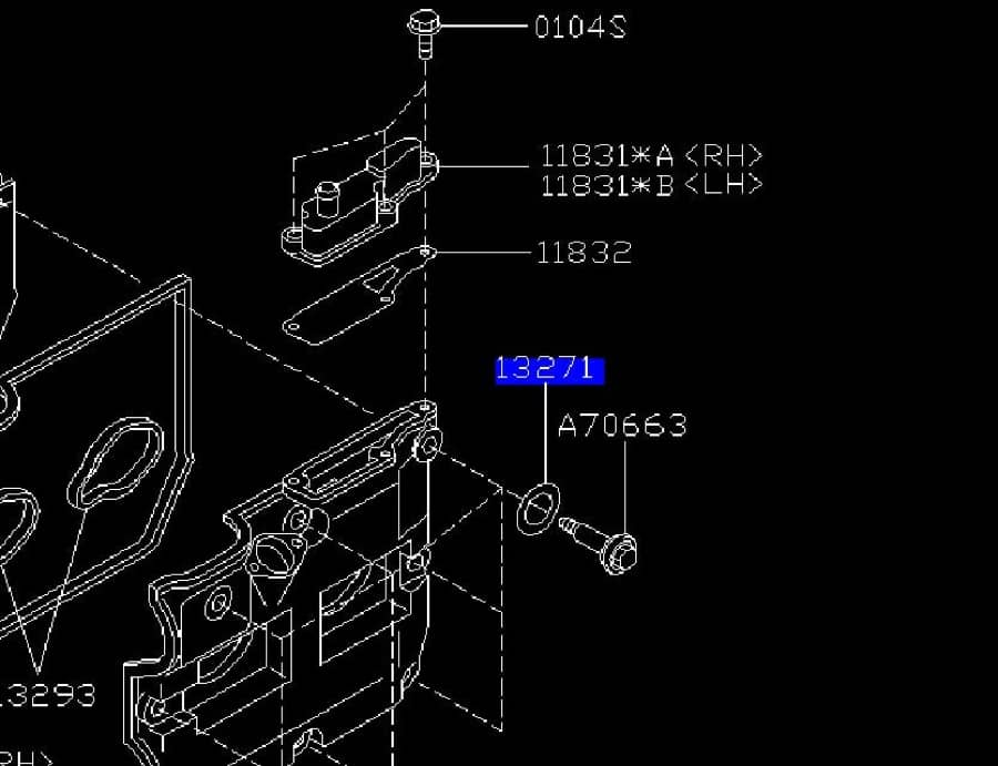 Rocker Cover Bolt seal, additional view